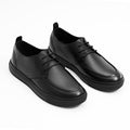 Genuine Leather Apron-Toe Derby - Black